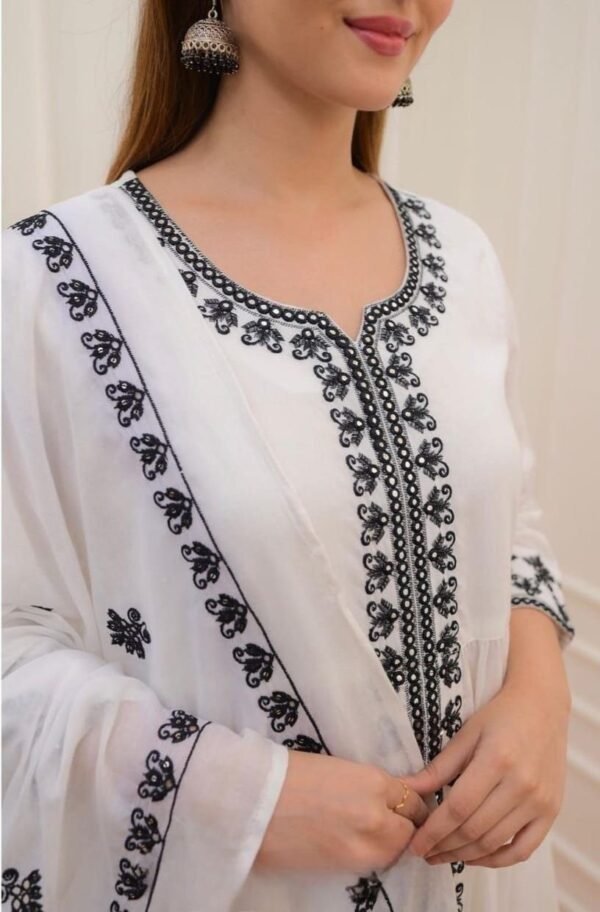 EMBROIDERY WORK KURTI SET