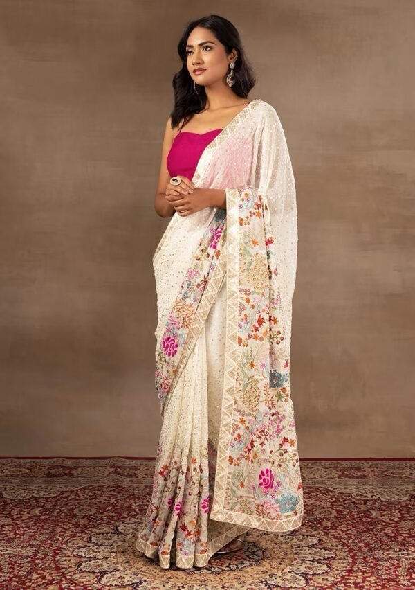 EMBROIDERED GEORGETTE SAREE