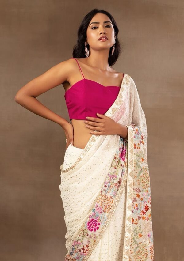 EMBROIDERED GEORGETTE SAREE