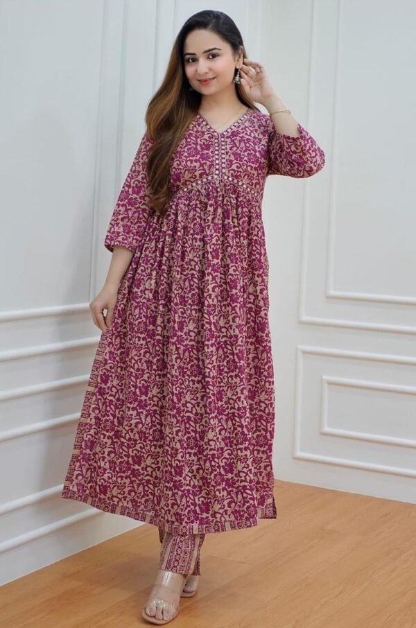 EMBROIDERED ALIA CUT KURTI